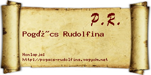 Pogács Rudolfina névjegykártya